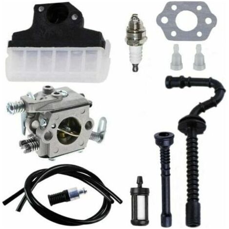 Carburateur + Filtre à air + Bougie d’Allumage + Tuyau d’Essence/d’Huile pour Tronçonneuse STIHL 021 023 025 MS210 MS230 MS250 Carburateur (1/5)