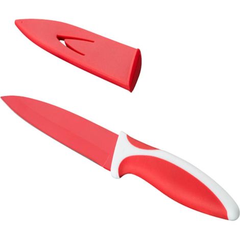 Kelomat Küchenmesser beschichtet 15 cm rot/weiss händisch geschärfte Klingen Chromstahl (1/2)