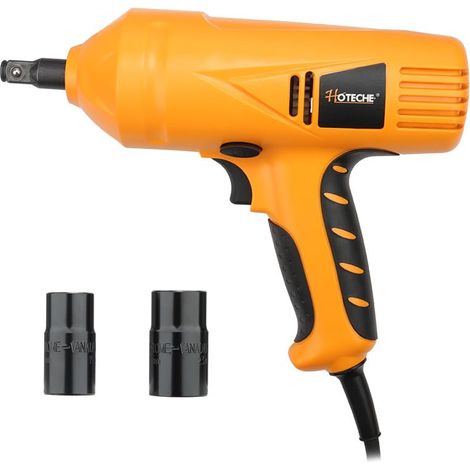 Visseuse à percussion électrique 300 W avec couple de 500 Nm, 6000 tr/min, tête carrée 1/2", fiche VDE - Jaune/noir (1/5)
