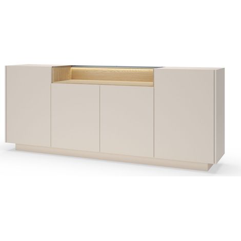 CASSETTIERA, beige + rovere cremona, 203 x 83 x 39,5 cm
