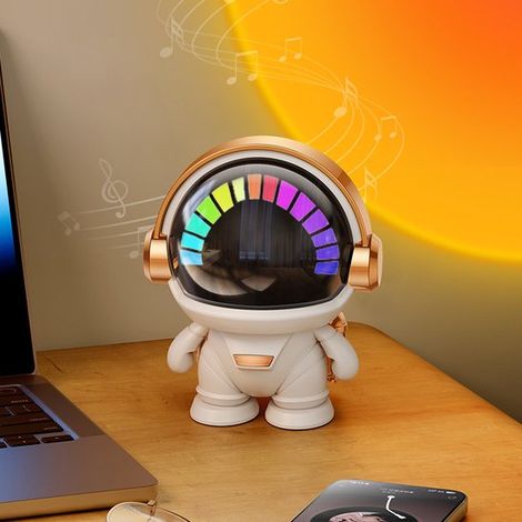 Enceinte Bluetooth Astronaute - Enceinte Bluetooth portable - Mini enceinte Bluetooth stéréo 5.0 pour l'extérieur - Mini enceinte stéréo Bluetooth 5.0