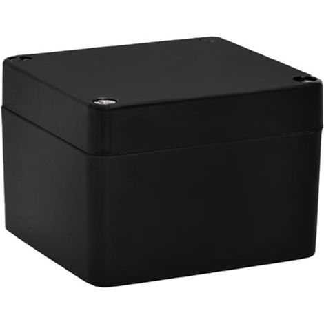 Boîtier à usage général RS PRO en Fibre de verre renforcé en polyester, 80 x 75 x 75mm, Noir IP66, IP67, IP68 ( Prix pour 1 ) (1/2)