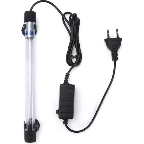 Lampe UV submersible pour aquarium, stérilisateur, éliminant les algues vertes et les algues. Compatible avec les bassins et les étangs. Prise européenne 220-240 V, 7 W. (1/5)