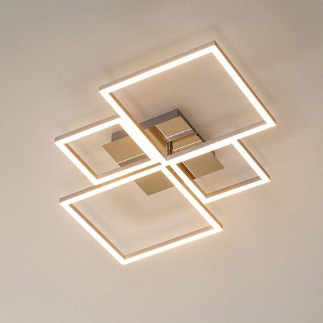 [NEUWERTIG] B-Ware LED-Deckenlampe Briloner Frame dimmbar schwenkbare Leuchtelemente Chrom (1/2)
