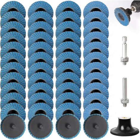 75 Pcs Flap Discs 50 mm Grit 40/60/80/120 (1/5)