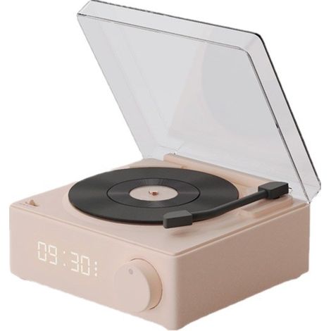 Platine vinyle Bluetooth 5.0 avec haut-parleur et fonction réveil (1/5)