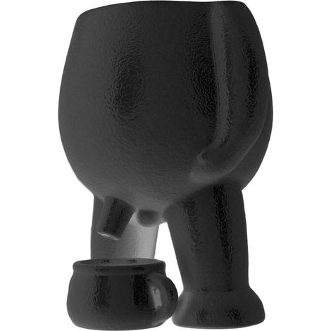 Pot de Fleur en Céramique avec Motif Drôle de Petit Homme Qui Fait Pipi – Jardinière Succulente pour la Décoration de la Maison et du Bureau (Black) (1/5)
