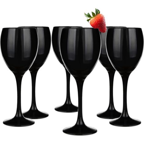 Lot De 6 Verres à Vin Blanc à Vin Rouge Design Passe Au Lave-Vaisselle Forme Et Style Uniques Parfaits Pour La Maison Les Restaurants Et Les Fêtes 300 ml (1/5)