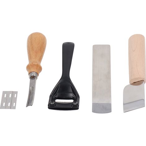 Dénudeur câble 3 lames, manche ergonomique pour coupe précise - Outil biseautage cuir et métal, parfait projets DIY.