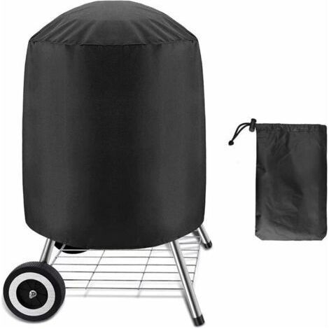Copertura Impermeabile per Barbecue, (61 × 70 cm)BBQ Grill Cover,Barbecue all'aperto Grill Cover,Tessuto Oxford 210D,Copertura per Barbecue anti-UV con cinghia Laterale Antivento (1/4)