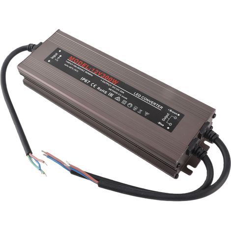 Alimentation LED 12V 400W – Trasformatore Impermeabile IP67 in Lega di Alluminio, Design Compatto e Resistente – Ideale per Illuminazione Esterna Professionale (1/5)