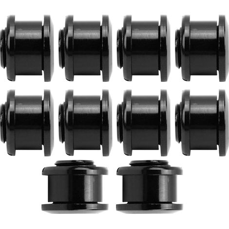 Lot de 10 vis de plateau 4,9 mm pour VTT monovitesse, en alliage d'aluminium, noires. (1/5)