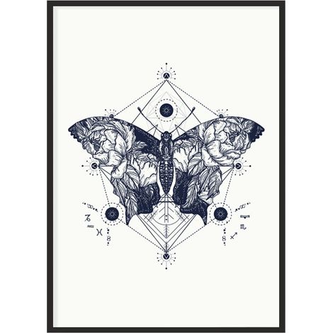 QUADRO INCORNICIATO 43x33 cm Farfalla P1156 (1/4)