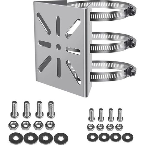 Universal vertical mounting bracket for security cameras, stainless steel angled mounting bracket. (1/5)