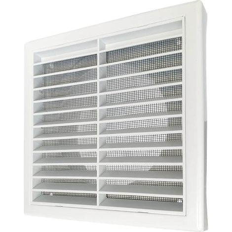 Grille de ventilation à jet de 5 pouces 125mm avec filet d'insecte pour plafond extracteur Vent Couverture de salle de bains Pouces en plastique blanc (1/5)