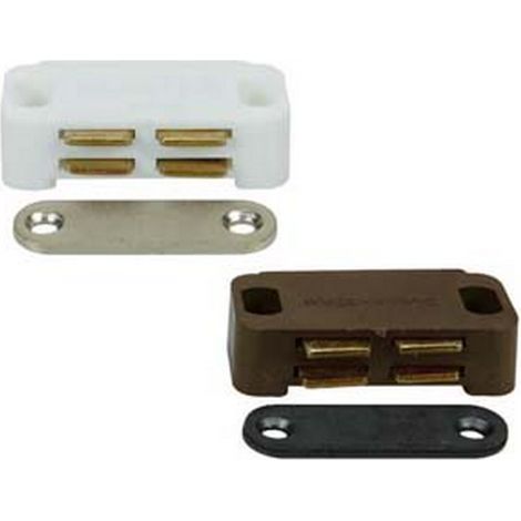 12PZ CRICCHETTI MAGNETICI PICCOLI - mm.35x15x12h. attrazione Kg.3 marrone (UC9)