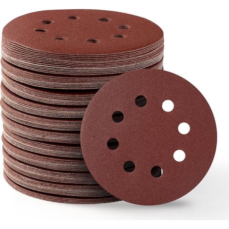 Schleifscheiben 125mm Klett 8 Loch 110 Stück Körnung 150 (1/5)