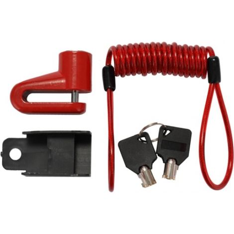 Antivol de disque de frein pour vélos et motos - Rouge (1/5)