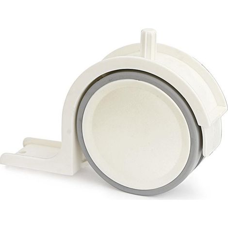 rueda giratoria de soporte. plástico técnico. sin freno. blanco. montaje - qq