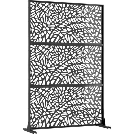 Écran de confidentialité métallique autoportant GarveeLife 188x120 cm, séparateur décoratif avec support. Idéal pour terrasse, balcon, jardin et intérieur, élégant et discret (1/5)