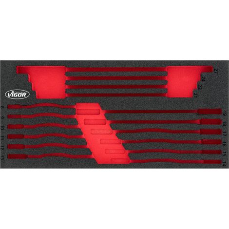 Garniture en mousse souple ∙ vide ∙ V4987-L ∙ L x l x h : 393 mm x 188 mm x 35 mm