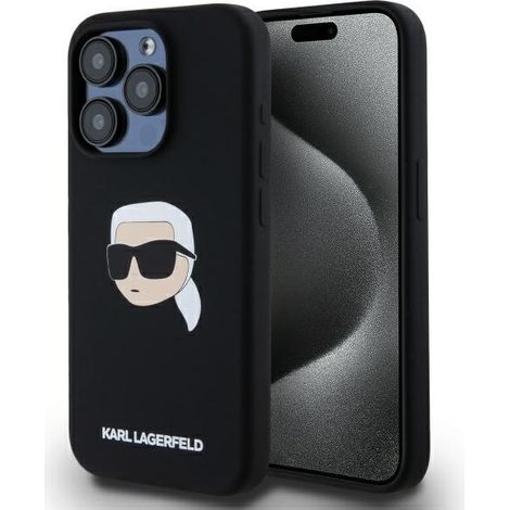 Karl Lagerfeld MagSafe Schwarze iPhone 15 Pro Hülle (1/5)