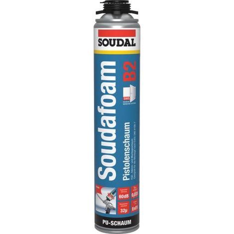 1K-Pistolenschaum SOUDAFOAM-GUN 750 ml B2 champagner o.Einw.-Handsch.Dose SOUDAL