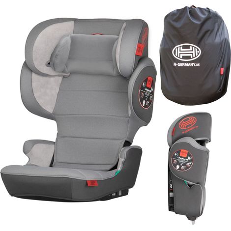HEYNER® KIDS Kindersitz i-Size faltbar  mit und ohne Isofix nutzbar  Autokindersitz für 3,5 - 12 Jahre (100-150 cm)
