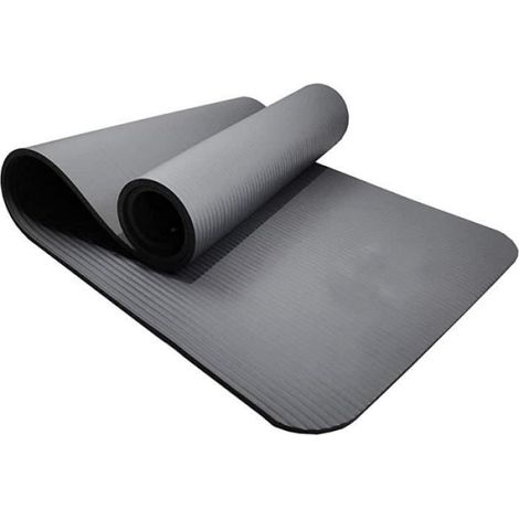 Tapis de yoga - - Gris - Mousse - 183L x 61l x 0.8ep cm - 8 mm d'épaisseur (1/5)