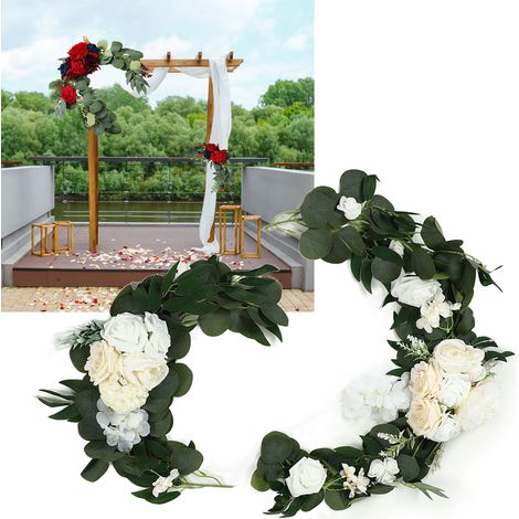 Künstlicher hängender Blumengirlande für Hochzeiten, Gästeempfang, Dekorationen für Zeremonien im Freien, Blumenbögen und künstliche Blumendekorationen 18063-XBS (1/5)