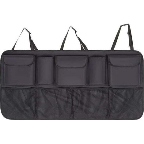 Sac de rangement pour voiture. sac de rangement pour siège arrière. sac de rangement pour siège arrière. facile à installer. grande capacité. gain de place. fermeture à boucle- Crezuo (1/3)