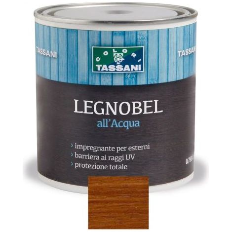 LEGNOBEL ALL'ACQUA 2,50 LT TASSANI IMPREGNANTE VERNICE PER LEGNO Noce Chiaro