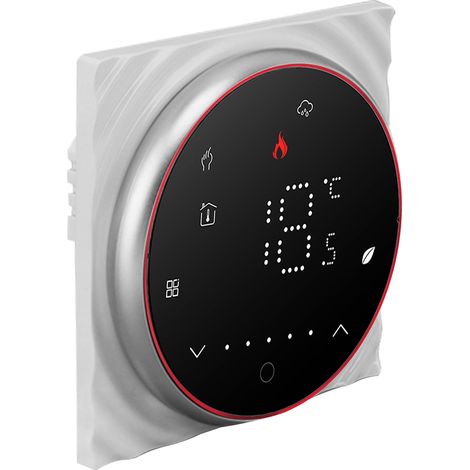 Thermostat sans fil avec affichage LED, contrôle précis de la température, thermostat intelligent programmable pour radiateurs électriques (95-240 V CA), noir (1/5)