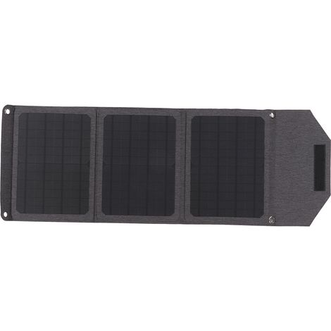 Panneau Solaire Pliable 18W Monocristallin avec Double Sortie USB et Port Type-C pour Recharge Mobile (1/5)