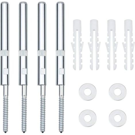 ZOLGINAH Lot de 4 supports d'étagère flottants dissimulés avec vis pour étagère murale très résistante (185 mm)