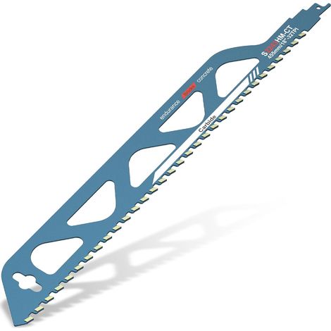 Lame de scie alternative, adaptée au béton cellulaire, aux briques, aux panneaux de ciment et au béton, longueur 455 mm. (1/5)