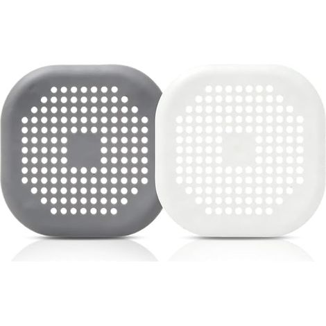 Protection de Drain de Silicone, 2 Pcs Filtre Evier Cuisine, Filtre Cheveux Douche, avec Ventouse, pour Cuisine Salle de Bain (1/5)