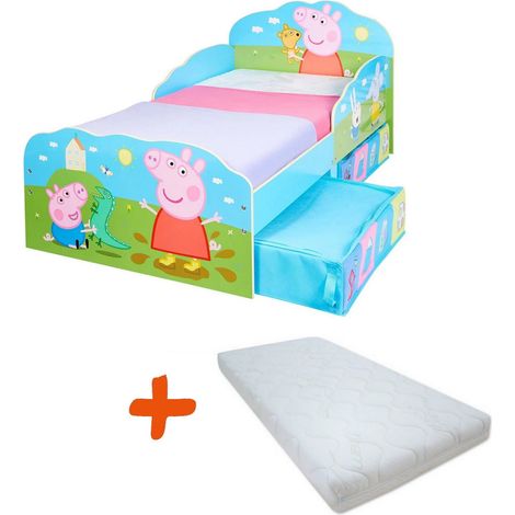 Lit bois + matelas Peppa Pig Famille Playtime - 140x70 cm