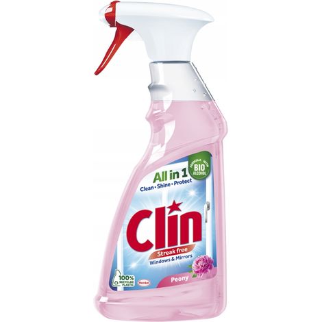 Clin Peony Fenster- und Spiegelreiniger, streifenfrei, 500 ml, 1 Stück. (1/3)