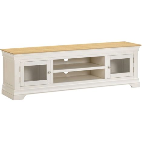 Bordeaux TV Stand - L43 x W180 x H56 cm - Ivory/Oak