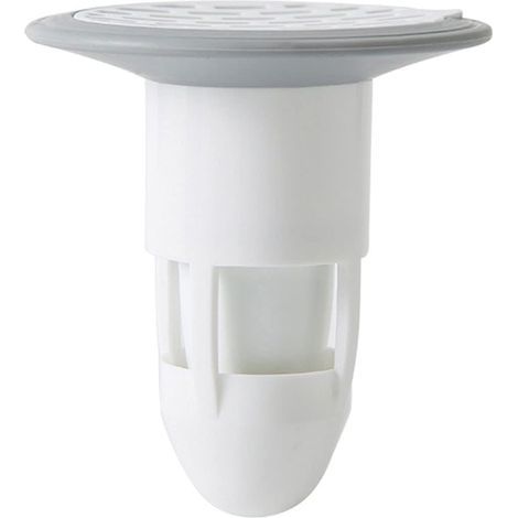 Floor drain with wastewater filter, drain plug, and odor-proof connectors for bathroom and shower. Floor drain without filter, suitable for bathroom and kitchen pipe leaks (white). (1/5)