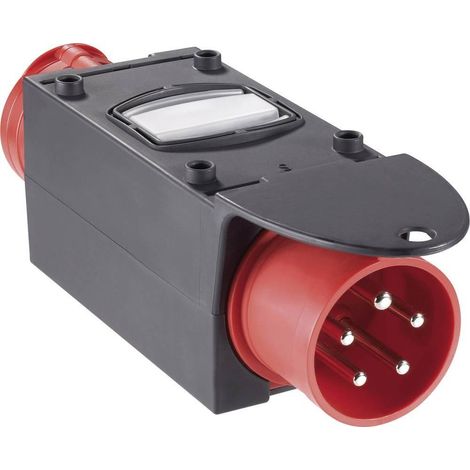 PCE St Anton bloque repartidor plástico rojo IP44 exterior