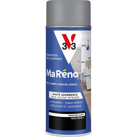 Peinture Réno Perfection® Multi-supports MA RENO V33 Noir absolu satin 400ML (1/4)