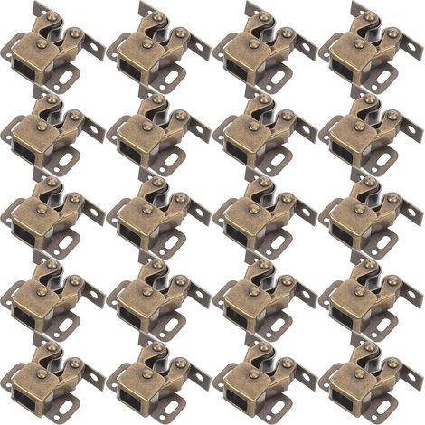 Lot de 20 loquets porte placard à double rouleau en fer (1/5)