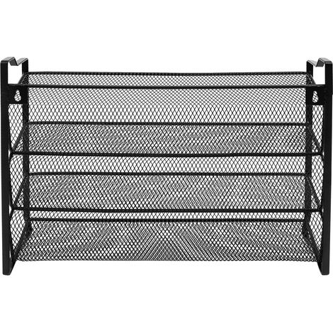 Organizador de especias, 4 niveles, construcción de hierro, capacidad de peso de 5 kg, diseño de malla, independiente. (1/5)