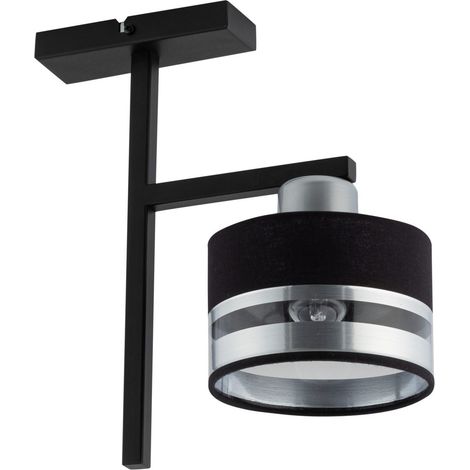 Plafonnier design noir/argent Pro E27 15W Sigma Lighting