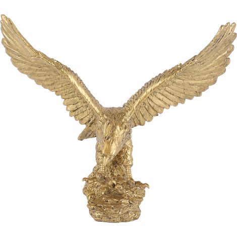 Statuette Aigle en Résine Décorative Réaliste, Sculpture Figurine pour Bureau Salon Maison, Ornement de Table avec Finition Détailée (1/5)
