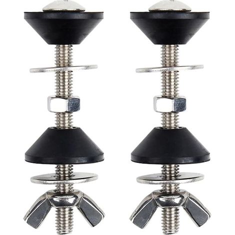 Boulons de réservoir de toilette en acier inoxydable durable – Fixations de toilettes avec kit de joint de réservoir de toilette – Kit de chasse d'eau à couplage étroit – 2 boulons de toilette en (1/5)