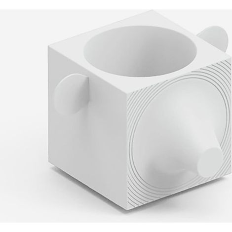 Vaso design da esterno in polietilene resistente Capo - Bianco (1/4)
