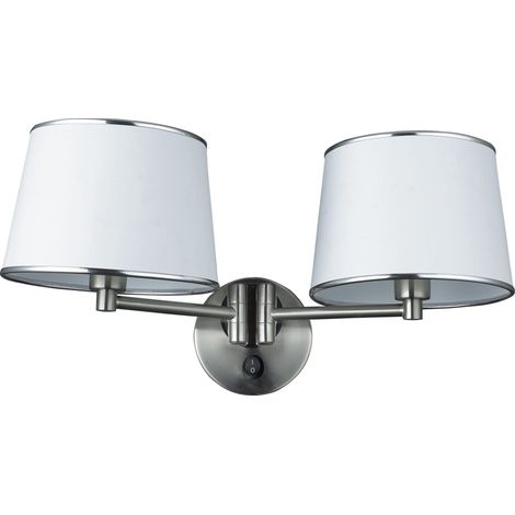 Applique Candellux Ibis 22-00890 2xE14 argento bianco (1/2)